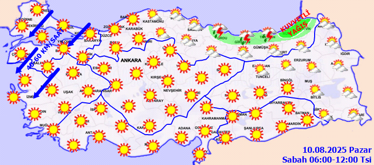meteorolojiden kuvvetli yagis ve ruzgar uyarisi 10 agustos 2025 0 sLYA18v1