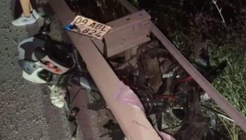 motosiklet bariyerlere savruldu surucu firarda MPNiXNwv