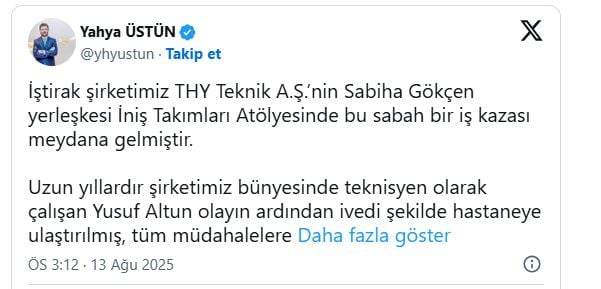 sabiha gokcen havalimaninda feci kaza teknisyen oldu thyden jet aciklama 1