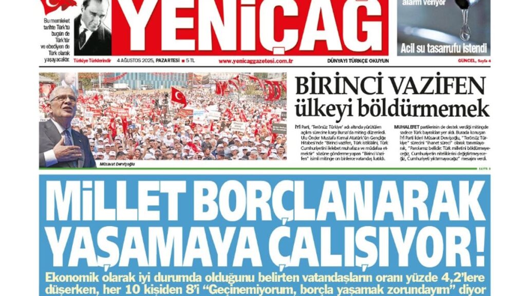 yenicag gazetesi millet borclanarak yasamaya calisiyor gVTUfgCB