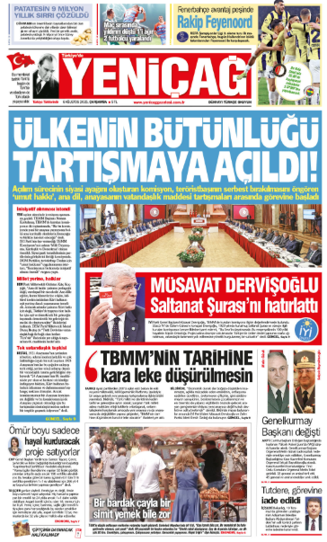 yenicag gazetesi ulkenin butunlugu tartismaya acildi 0 iwUEcuBK