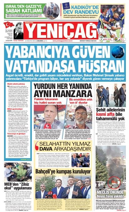 yenicag gazetesi yabanciya guven vatandasa husran 0 IUtQBnmY