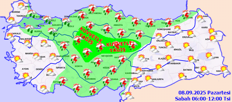 meteoroloji il il uyardi cok kuvvetli saganak geliyor 5 derece birden dusecek 0 O3icIN3e