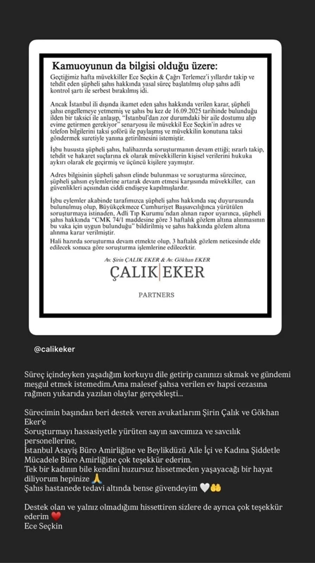olumle tehdit etmisti ece seckinin kabusu bitmiyor ev hapsindeyken bile 2 fQf6ksTq