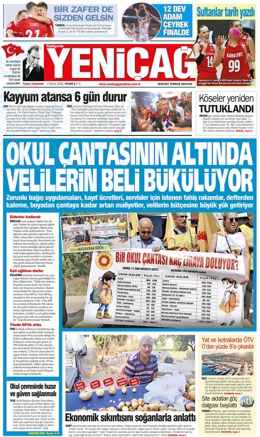 yenicag gazetesi okul cantasinin altinda velilerin beli bukuluyor 0 nmNnKy4F