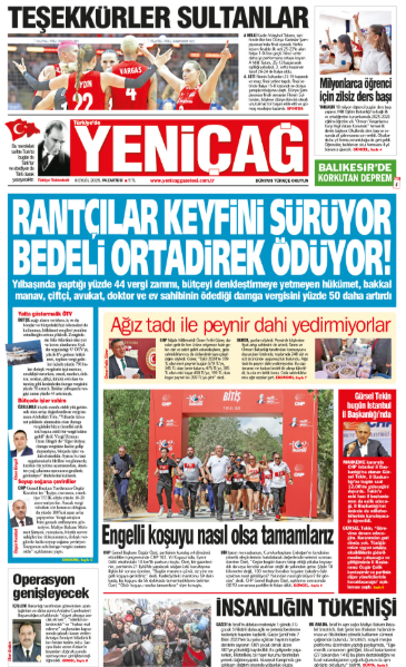 yenicag gazetesi rantcilar keyfini suruyor bedeli ortadirek oduyor 0