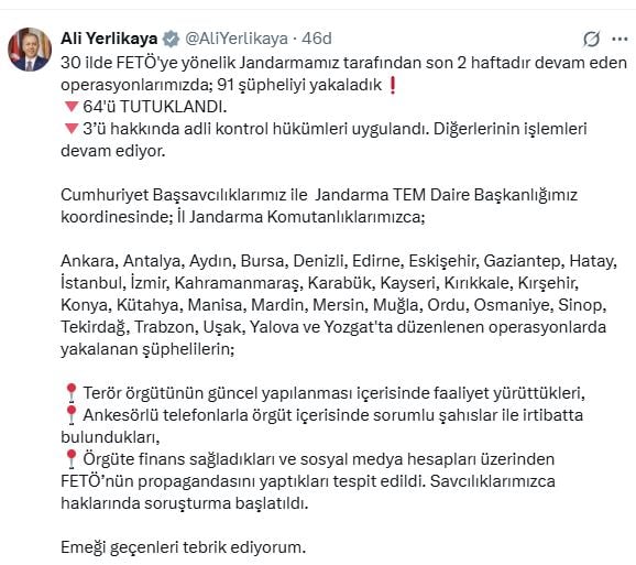 fetonun guncel yapilanmasina darbe cok sayida kisi gozaltina alindi 0 gtH1Aweg
