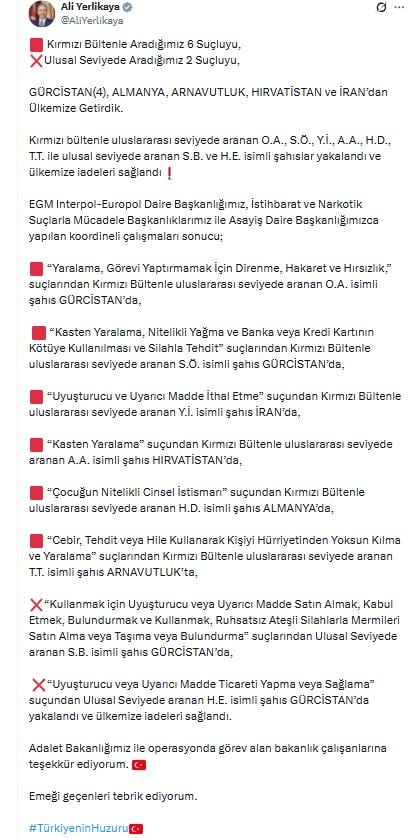 uluslararasi operasyon 5 ulkeden 8 firari turkiyeye getirildi 1 mG2nZAkK