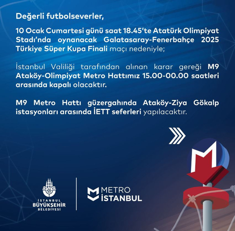 derbide bazi metro hatlari kapali olacak taraftarlarin bulusma noktalari belli oldu 0 tIJEElCS