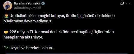 destek odemeleri hesaplara yatiriliyor bakan acikladi 1 Z7MyGhJd