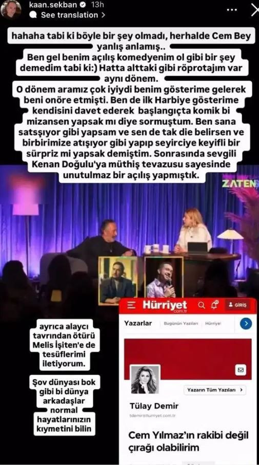 iki komedyen cem yilmaz ve kaan sekban arasinda sinirler gerildi 10 7KRzHUXU