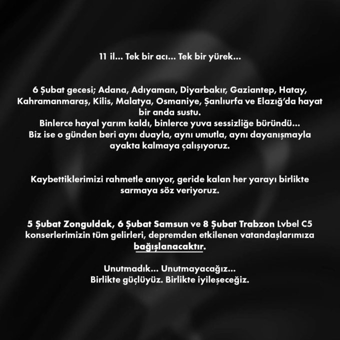 lvbel c5den depremzedelere anlamli destek 3 konser gelirini bagislayacak 0 rbiY2fa9